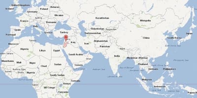 Dünya haritası üzerinde Jordan konumu 